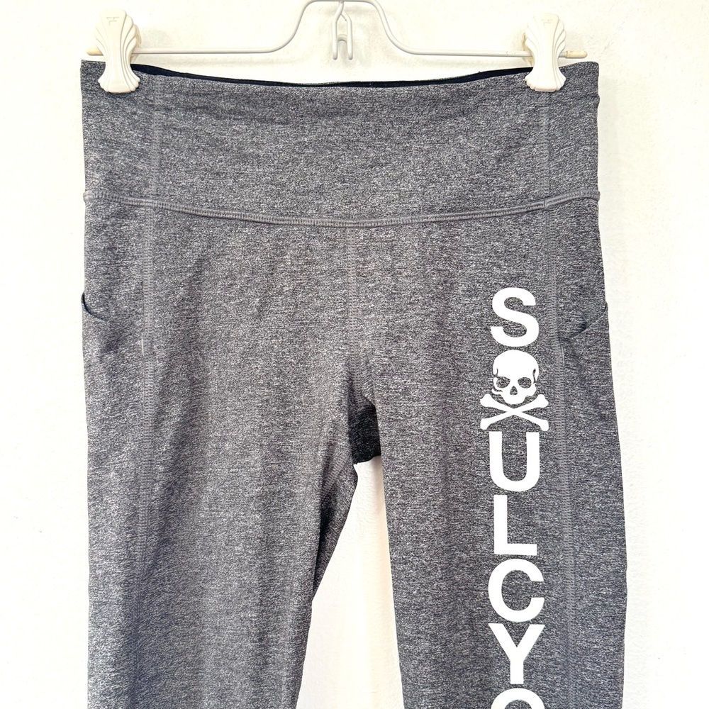 Lululemon X SoulCycle Gray Leggings Performance Stretch Sz 4 - Picture 4 of 12